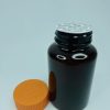 150ml - Dark Brown Amber Bottle with Orange Push & Turn Cap - Image 2