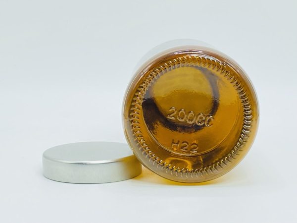 200ml - Light Amber Glass with Aluminum Cap - Image 4