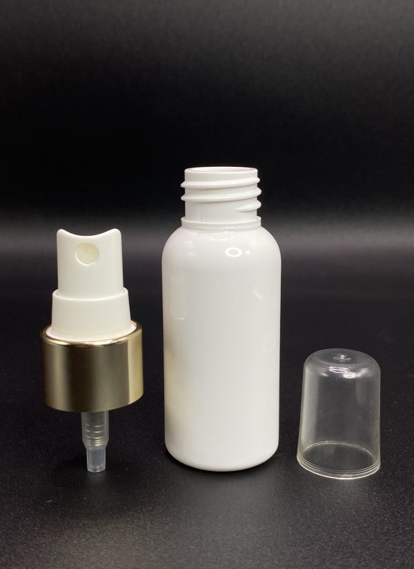 30ml - Slim Opaque White Gold Spray Bottle - Image 4