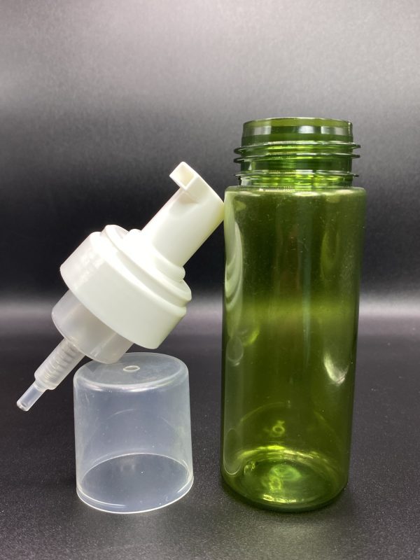 180ml - Transparent Green Foam Pump Bottle - Image 4