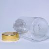 150ml - Transparent Bottle with Light Gold Linear Cap - Image 3