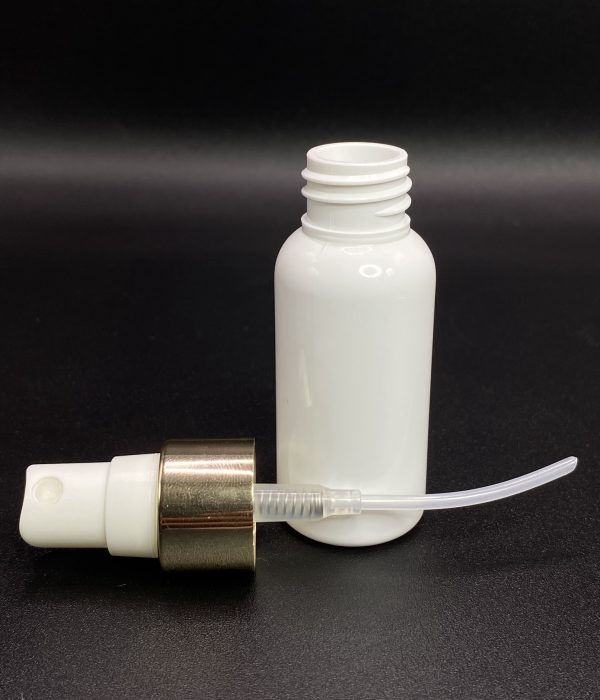 30ml - Slim Opaque White Gold Spray Bottle - Image 5