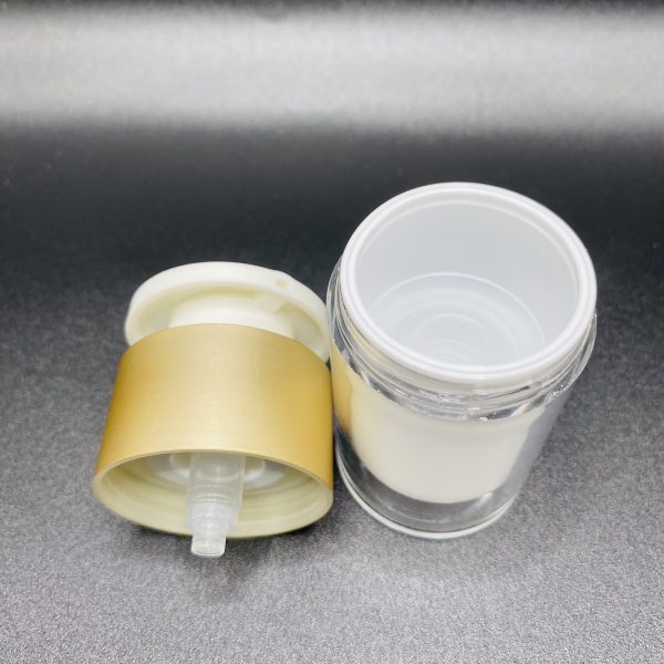 30ml - Acrylic Airless Pump Bottle Matte Gold - Image 5