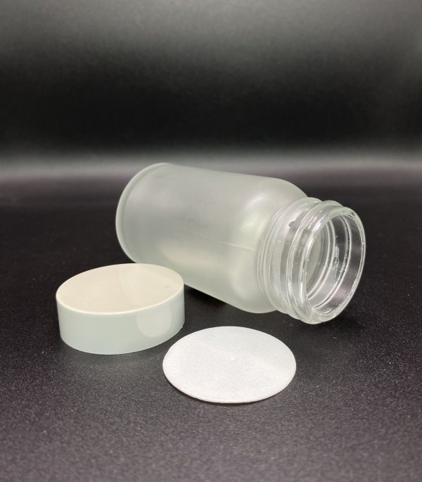 100ml - Frosted Glass Clear Bottle - Image 4