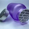 120ml - Frosted Glass Purple Bottle with Metallic Silver Cap - Image 4