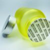120ml - Frosted Glass Yellow Bottle with Metallic Silver Cap - Image 4