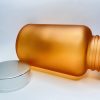 120ml - Frosted Glass Orange Bottle with Metallic Silver Cap - Image 5
