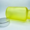 120ml - Frosted Glass Yellow Bottle with Metallic Silver Cap - Image 5