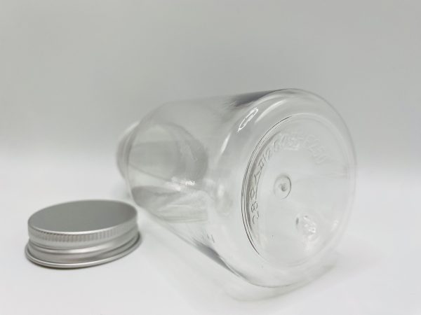 250ml - Transparent PET Bottle with Silver Aluminum Cap - Image 4