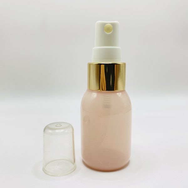 30ml - Wide Opaque Pink & White - Gold Lid Spray Bottle - Image 6