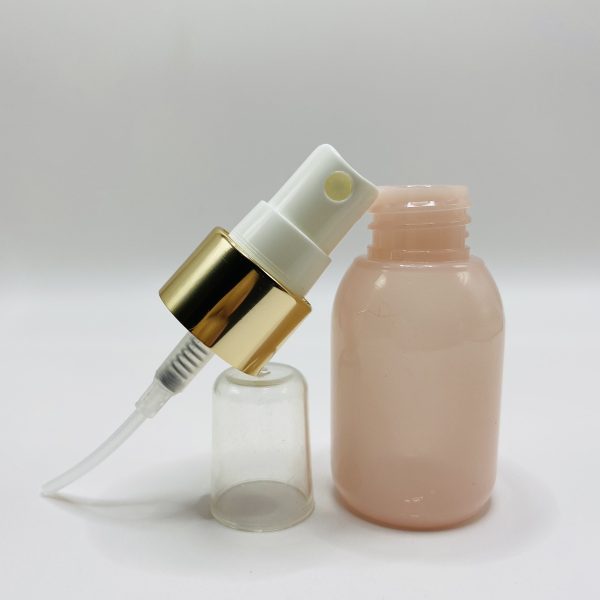 30ml - Wide Opaque Pink & White - Gold Lid Spray Bottle - Image 7